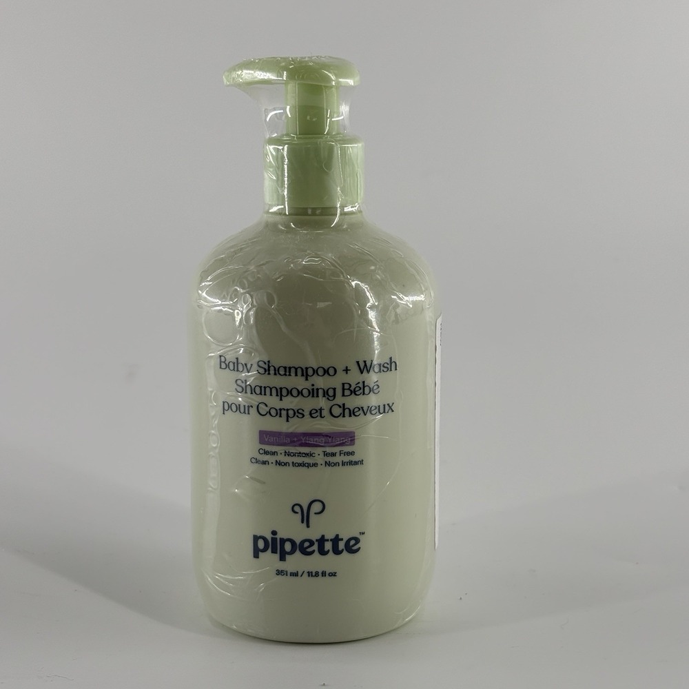 Pipette Baby Shampoo + Wash Vanilla Ylang‎ Ylang Gentle 351 ml 11.8 fl oz Sealed